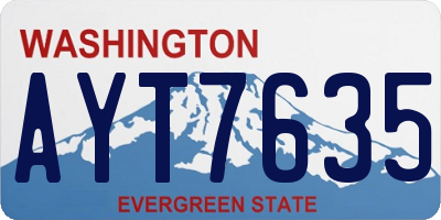 WA license plate AYT7635