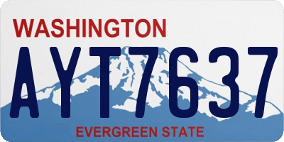 WA license plate AYT7637