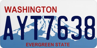 WA license plate AYT7638