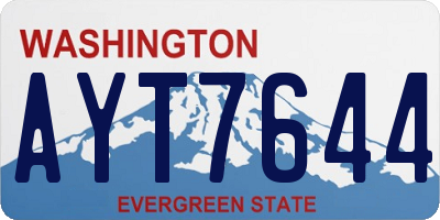 WA license plate AYT7644
