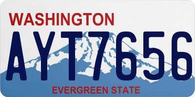 WA license plate AYT7656
