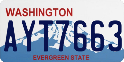 WA license plate AYT7663