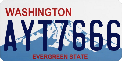 WA license plate AYT7666