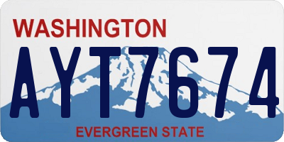 WA license plate AYT7674