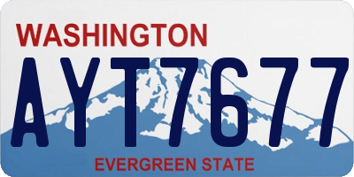 WA license plate AYT7677