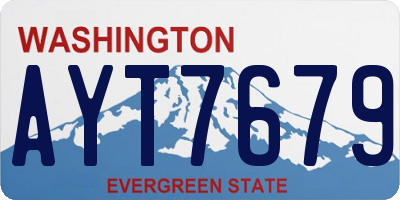 WA license plate AYT7679