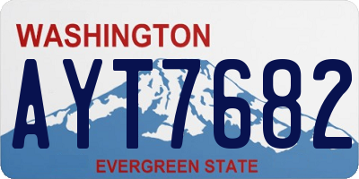 WA license plate AYT7682