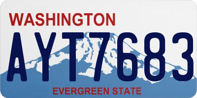 WA license plate AYT7683