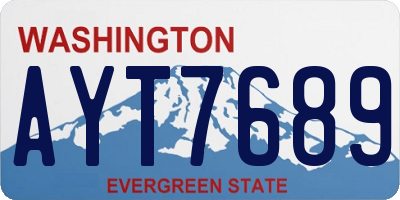 WA license plate AYT7689