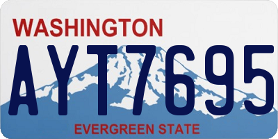 WA license plate AYT7695
