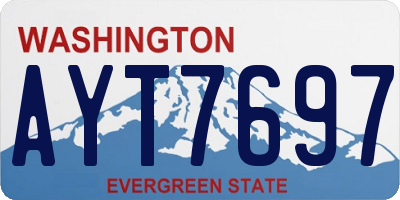 WA license plate AYT7697