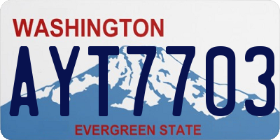 WA license plate AYT7703