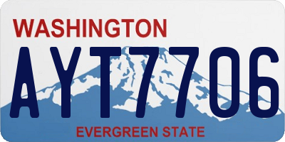 WA license plate AYT7706