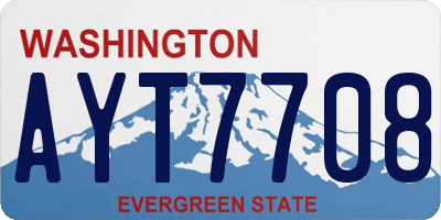 WA license plate AYT7708