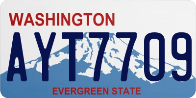 WA license plate AYT7709