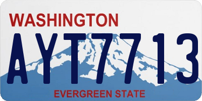 WA license plate AYT7713