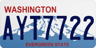 WA license plate AYT7722