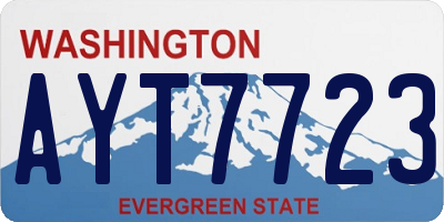 WA license plate AYT7723