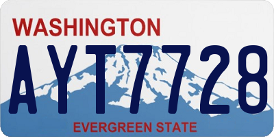 WA license plate AYT7728