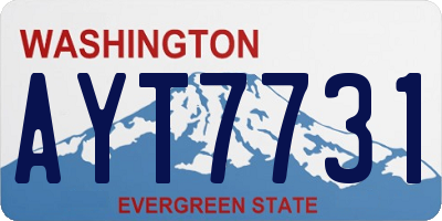 WA license plate AYT7731