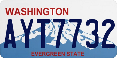 WA license plate AYT7732