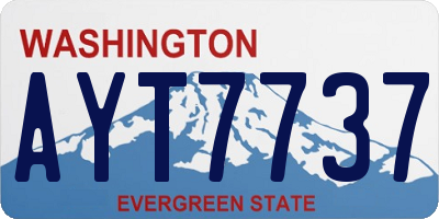 WA license plate AYT7737