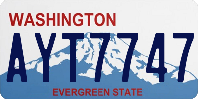 WA license plate AYT7747