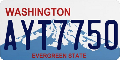 WA license plate AYT7750
