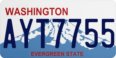 WA license plate AYT7755