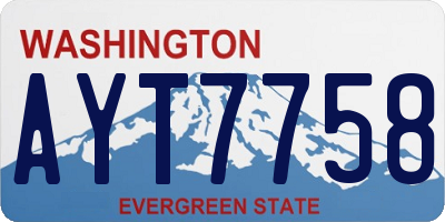 WA license plate AYT7758