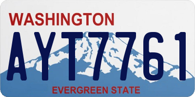 WA license plate AYT7761