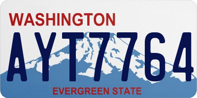 WA license plate AYT7764