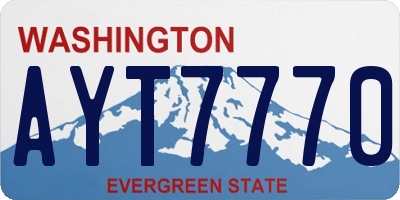 WA license plate AYT7770