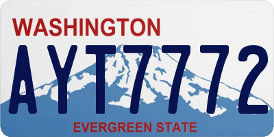 WA license plate AYT7772
