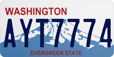 WA license plate AYT7774
