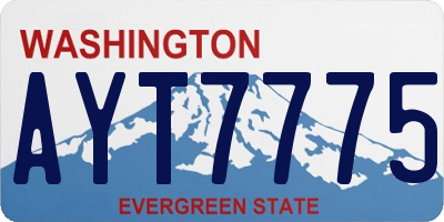 WA license plate AYT7775