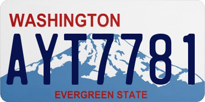 WA license plate AYT7781