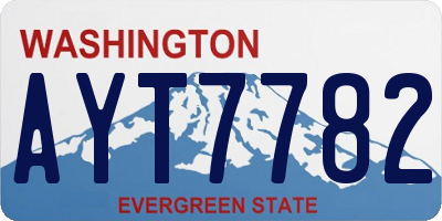 WA license plate AYT7782