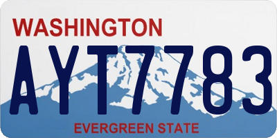 WA license plate AYT7783
