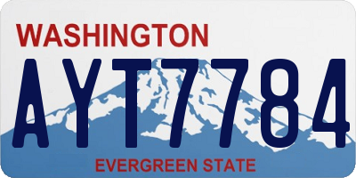 WA license plate AYT7784