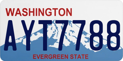 WA license plate AYT7788