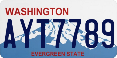 WA license plate AYT7789
