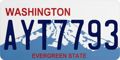 WA license plate AYT7793