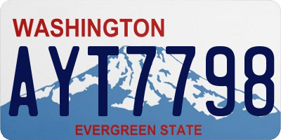 WA license plate AYT7798