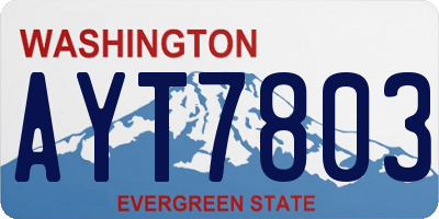 WA license plate AYT7803