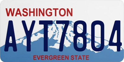WA license plate AYT7804