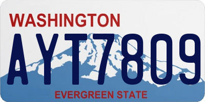 WA license plate AYT7809