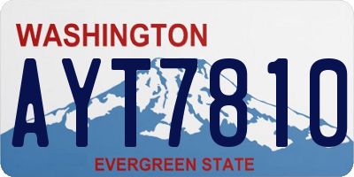 WA license plate AYT7810