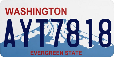WA license plate AYT7818