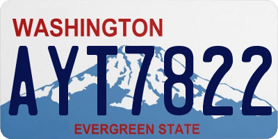 WA license plate AYT7822